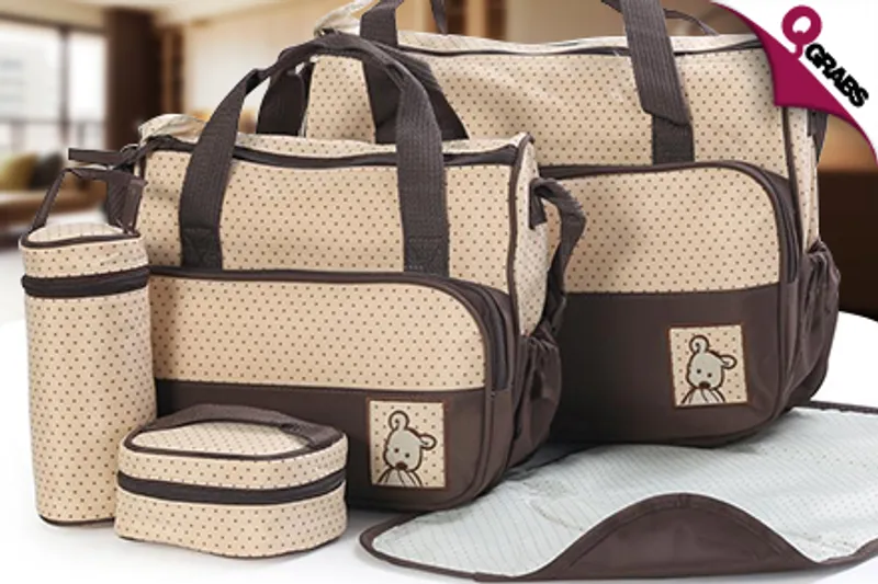 From QR49 Carry It All with a 5-Piece Diaper Bag Set - Choose from 3 Cute Colors! (QR167 Value)